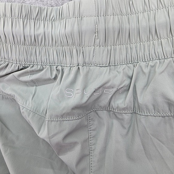 Spyder Active Athletic Lined Shorts Men's Medium Grayish Green Workout Training - Picture 8 of 13